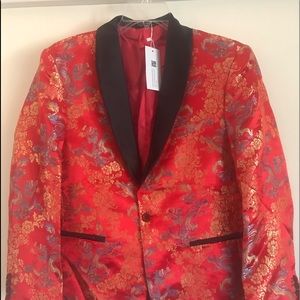 NWT men’s oriental print blazer